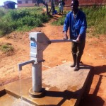 Special events at retailers such as Trios Studio, in Lake Oswego, Oregon, help raise funds for community projects, such as this well to provide fresh water to Ntcheu, Malawi where the Chimwadzulu mine is located. Photo courtesy Columbia Gem House.