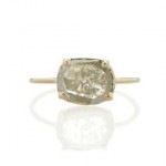 18k yellow gold ring set with faceted diamond slice. Photo courtesy Vale Jewelry.
