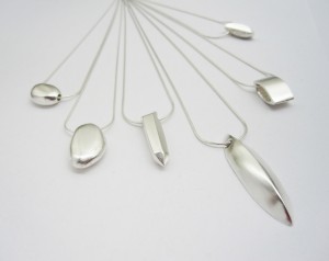 Sterling silver pendants, 2013. Photo courtesy Kari Woo.